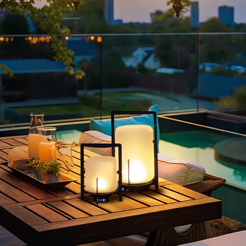 Modern Outdoor Solar Floor Lamp for courtyard